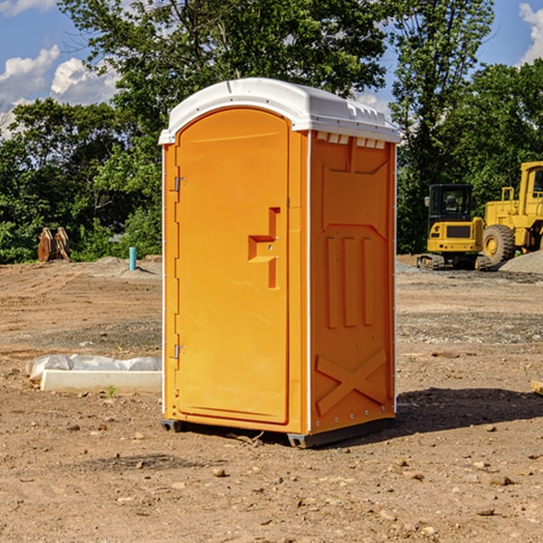 how often are the portable restrooms cleaned and serviced during a rental period in Wolverine MI